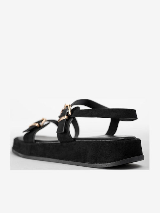 Γυναικεία Σανδάλια Flatforms Μαύρα