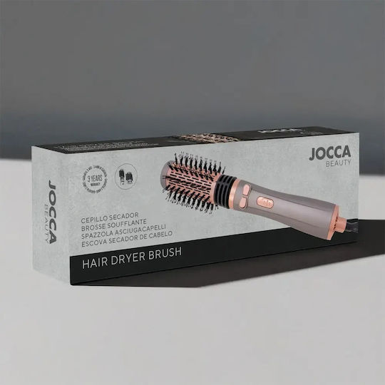 Jocca Ceramic Electric Hair Brush with Air and Rotating Head for Hair Straightening and Curls