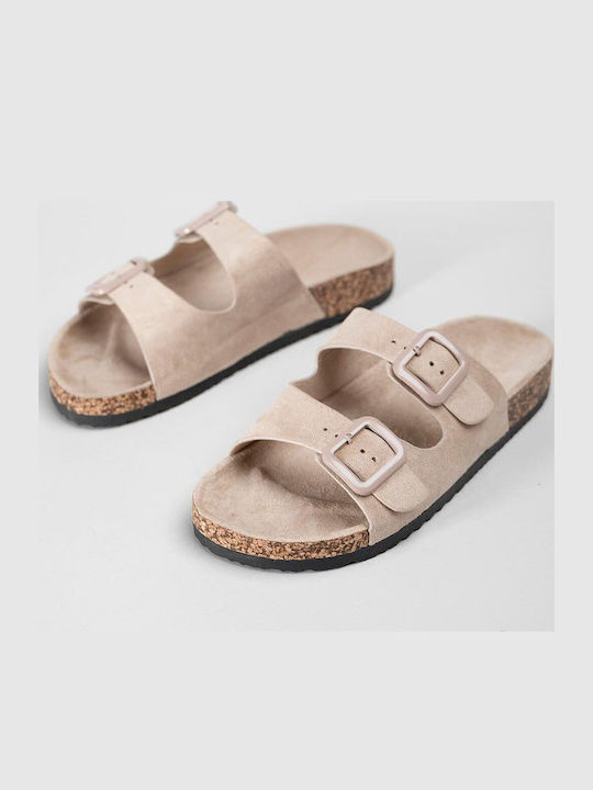 Women's Flat Sandals Beige