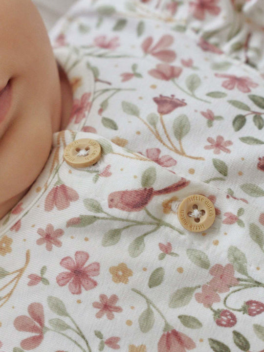 Kids Fabric Dungarees White