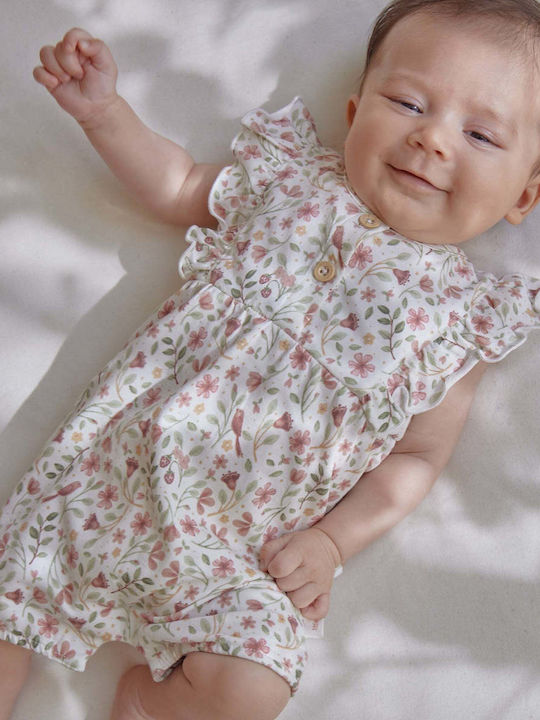 Kids Fabric Dungarees White