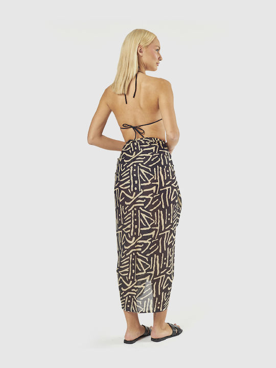 Verde Damen Pareo 08-0218 Schwarz