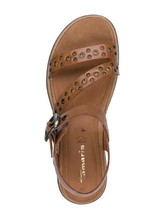 Leather Women's Sandals Tabac
