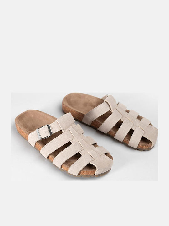 Women's Flat Sandals Beige