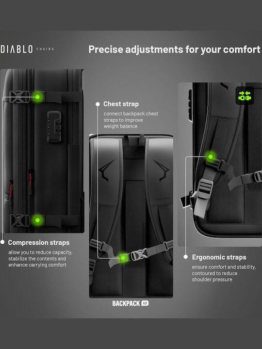 Diablo Backpack Αδιάβροχο 40lt Μαύρο