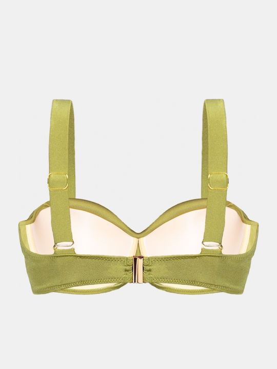 Trägerloses Bikinioberteil D Cup Olive