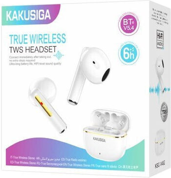 Kakusiga Kakusiga KSC-1482 Ohrstöpsel Bluetooth Kopfhörer mit Ladekoffer Weiße