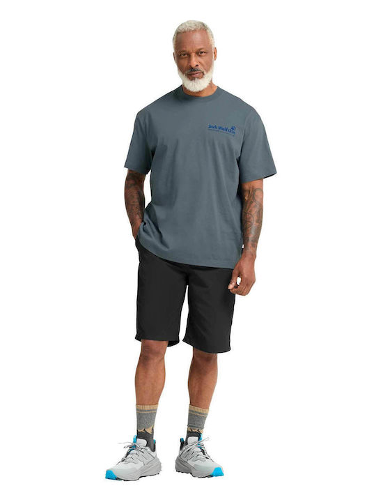 Jack Wolfskin Ανδρικό Μακρύ Παντελόνι Πεζοπορίας Μαύρο