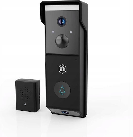 Nedis Wi-fi Video Doorbell Dual Lens 4mp 2x 1080p Night Vision Ipx54 Black