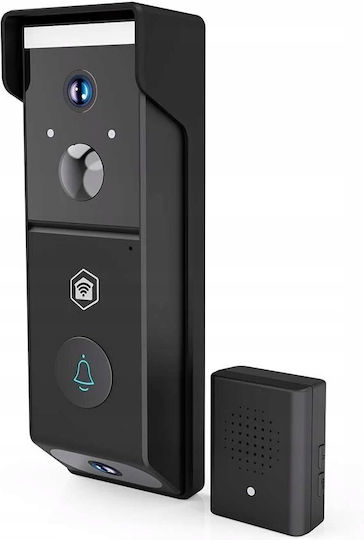 Nedis Wi-fi Video Doorbell Dual Lens 4mp 2x 1080p Night Vision Ipx54 Black