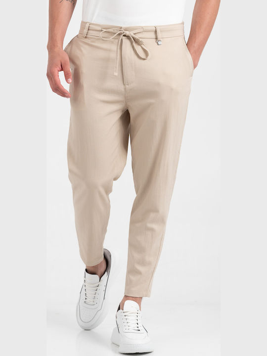 Παντελόνι Ελαστικό σε Loose Εφαρμογή Beige