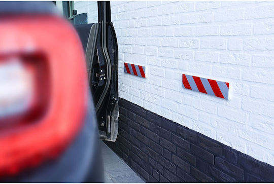 Carpoint Protective Foam Wall Stickers White Red 41x7.5x1.5cm 2 Pcs 2237828