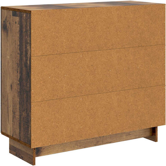 vidaXL Sideboard aus Holz & Metall Braune 89x34.5x80cm