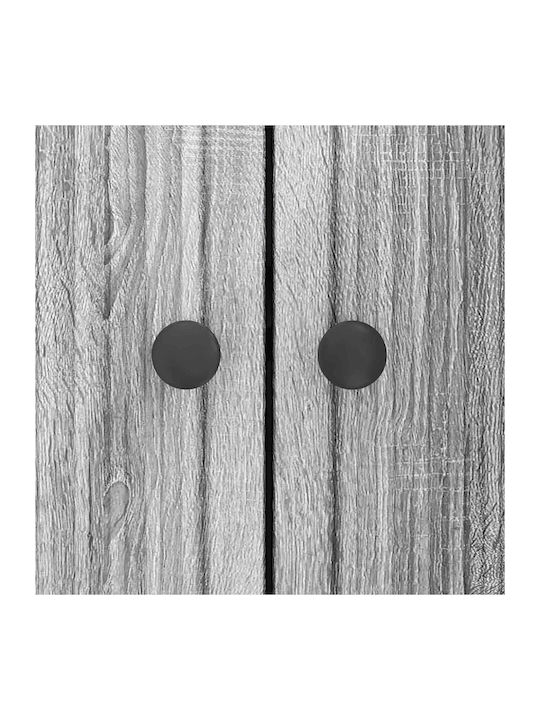 Sideboard Made of Wood & Metal Grey Sonoma 89x34.5x80cm