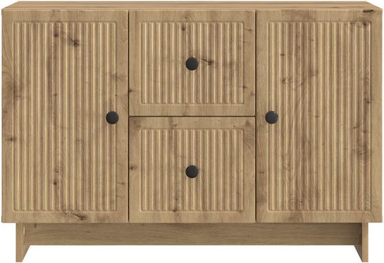 Буфет Дървен с Чекмеджета Дъб 89x34.5x60см