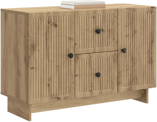Буфет Дървен с Чекмеджета Дъб 89x34.5x60см