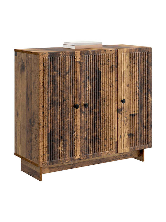 vidaXL Sideboard aus Holz & Metall Braune 89x34.5x80cm