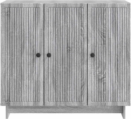 Sideboard aus Holz & Metall Grau Sonoma 89x34.5x80cm