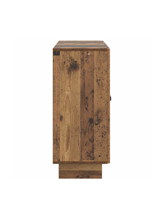 vidaXL Sideboard aus Holz & Metall Braune 89x34.5x80cm