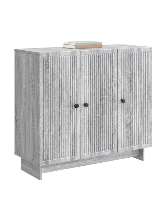 Sideboard Made of Wood & Metal Grey Sonoma 89x34.5x80cm