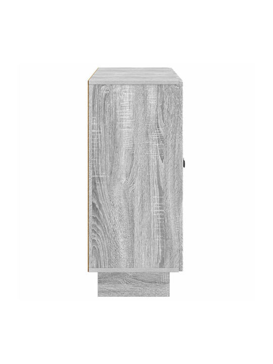 Sideboard Made of Wood & Metal Grey Sonoma 89x34.5x80cm