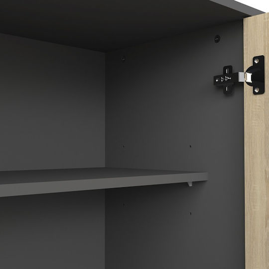 Billie Holz Sideboard Anthrazit 149x40x77cm