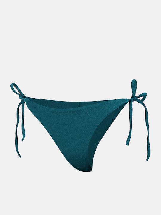 Bikinihosen Slip mit Schnürung Türkis