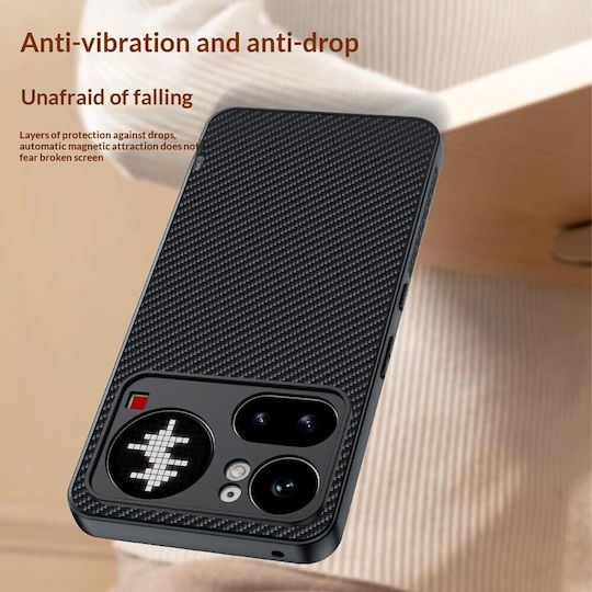 Carbon Fiber Rückseite Kunststoff Gold (Nichts Phone (4a) Pro)