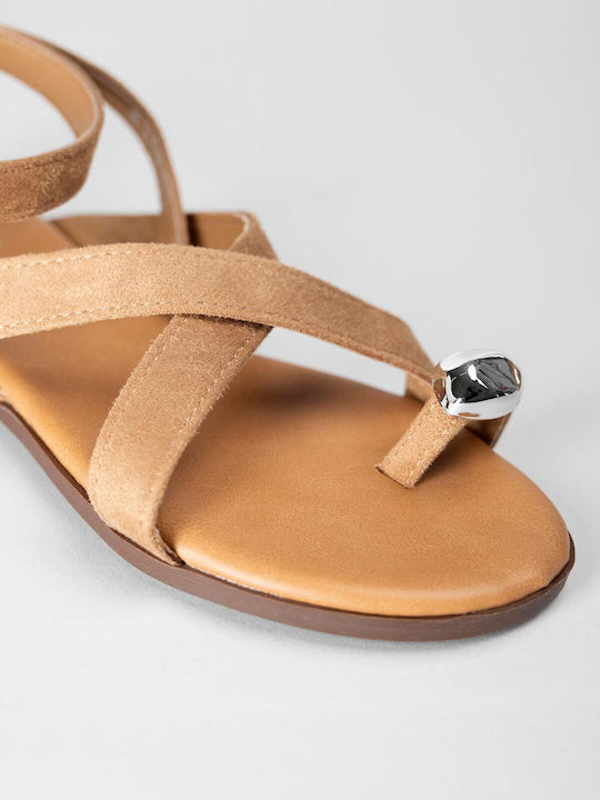 Women's Flat Sandals Beige