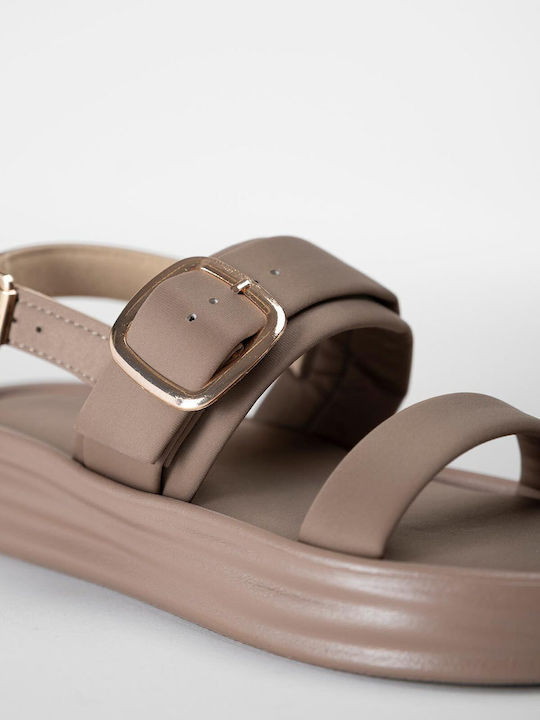 Damen Flatforms Beigen Damen Sandalen
