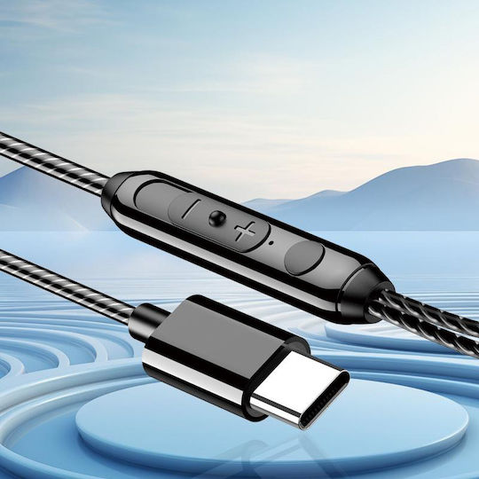 KSC-1300-BK In-ear Handsfree Ακουστικά με Βύσμα USB-C Μαύρο