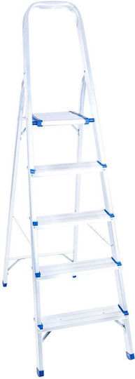 Geko Aluminium-Leiter mit 5 Stufen
