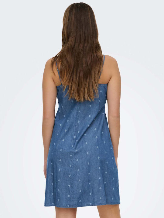 Alexis Summer Mini Dress Medium Blue Denim