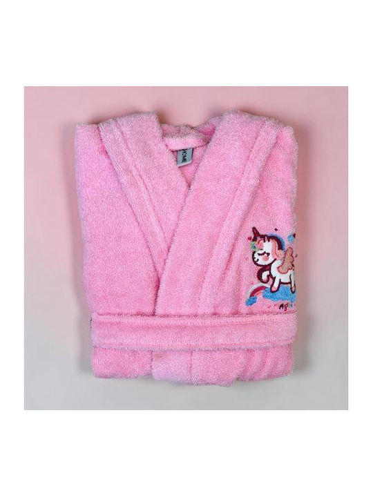 Linea Home Kids Bathrobe Unicorn Pink Hooded