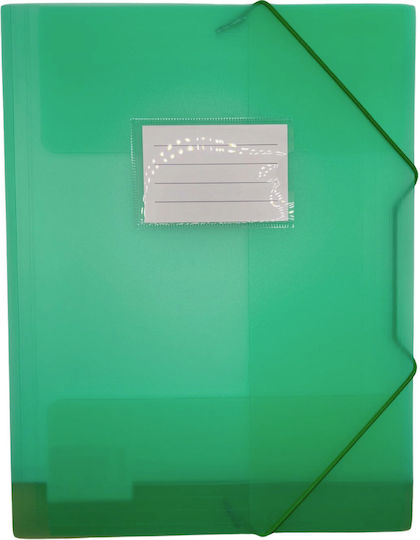 Optima Plastic Product Plastic Folder Elastic Corners Label 500 Microns Optima Transparent Green