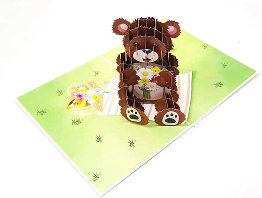 Card Pop-Up „Buchet Ursuleț” Kiriori 10721