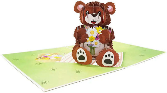 Card Pop-Up „Buchet Ursuleț” Kiriori 10721