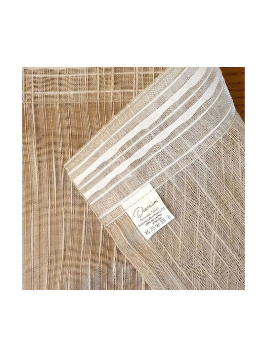 Κουρτίνα με Τρέσα Beige 150x270εκ.