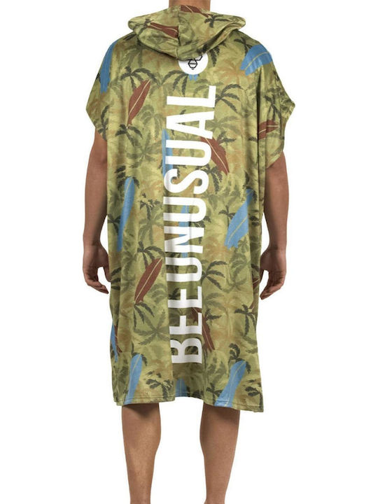 Bee. Unusual. Beach Poncho from Microfiber Green