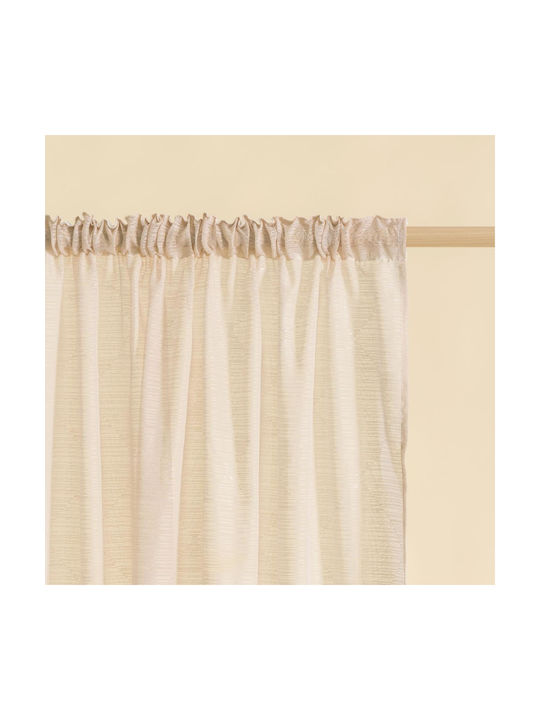 Curtain With Tunnel Beige 140x270cm