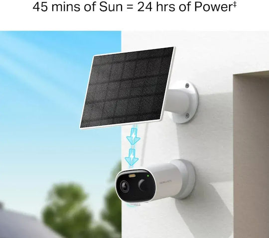 Mercusys MC410 KIT v2 Cameră de Supraveghere IP Wi-Fi Full HD+ 3MP Impermeabilă cu Baterie cu Comunicare Bidirecțională și Obiectiv 3.6mm