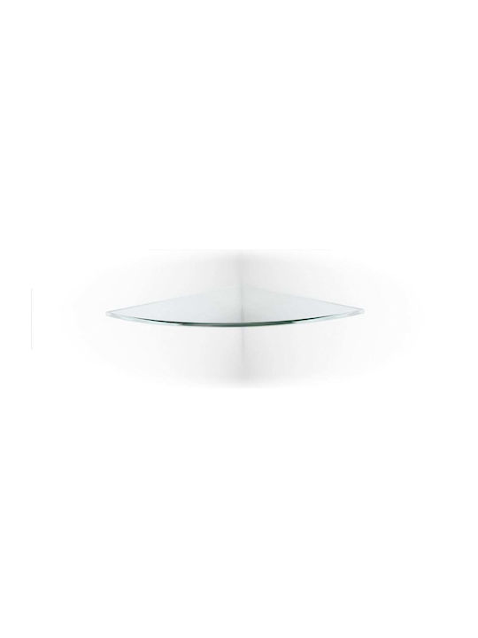 Bolis Italia Кръгъл Рафт За Книги От Стъкло Glass Shelf 25x25cm