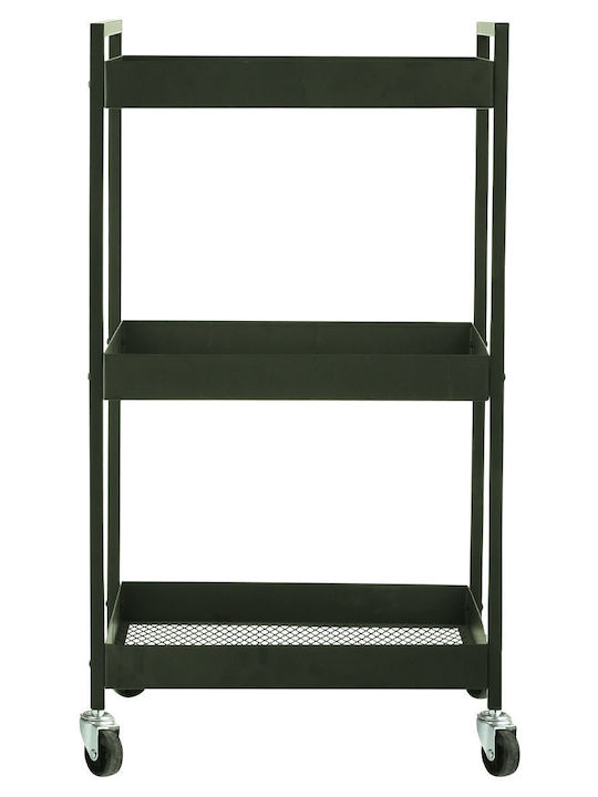 Estia Modus Kitchen Trolley Metallic 3 Tiers Green 43.5x30.5x79.5cm