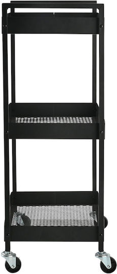 Estia Modus Метална Кухненска Тролейна Етажерка С 3 Полици Черна 43.5x30.5x79.5см