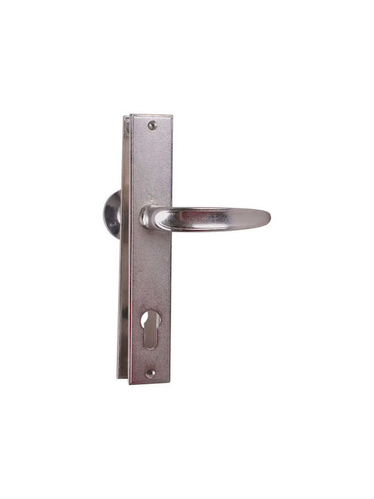 Metal Silver Middle Door Lever