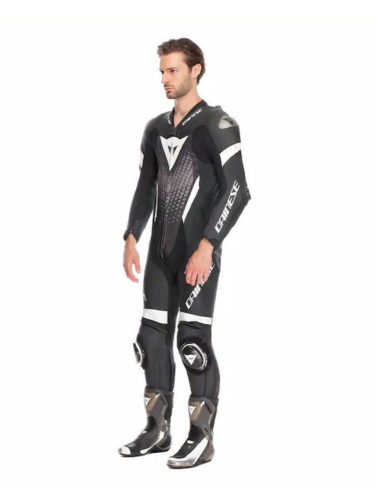 Dainese Laguna Seca 6 Perforated Ανδρική Δερμάτινη Φόρμα Αναβάτη Μοτοσυκλέτας Black/White/Anthracite