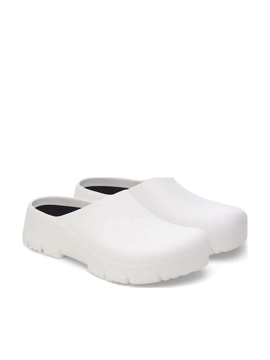 Birkenstock Ανατομικά Σαμπό Λευκά