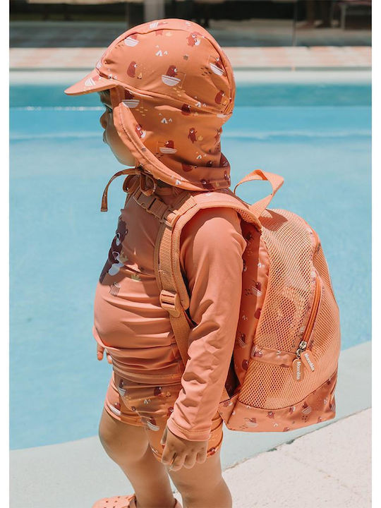 Baby Oliver Kindergarten Backpack Beige with Water Bottle Holder