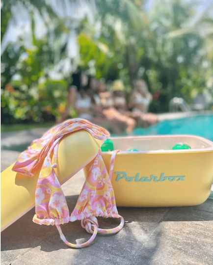 Polarbox Classic & Pop Style Portable Fridge 12lt Yellow-Turquoise