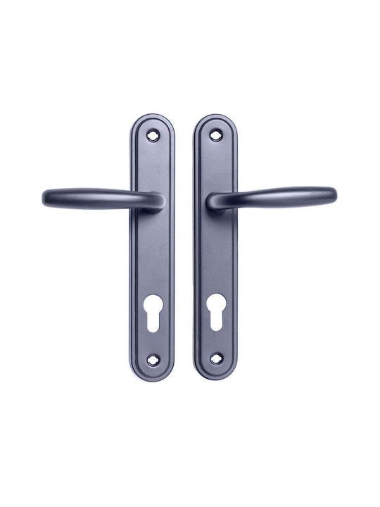 Yale Middle Door Lever Silver